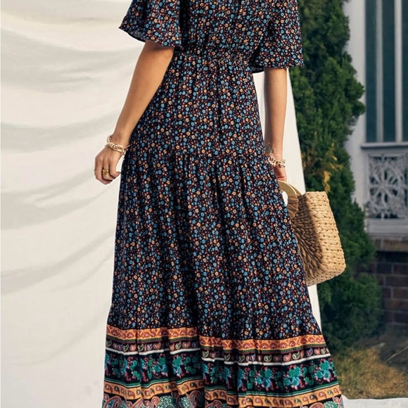 Boho floral women’s maxi dress - Picture 3 of 3